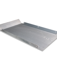 Impact plate with oval turn lock for manure chute